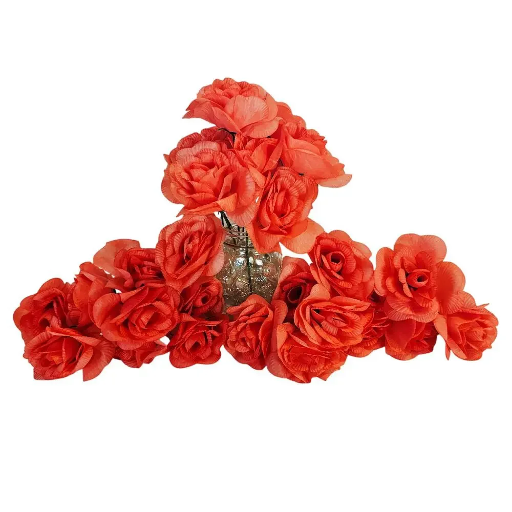 Artificial Coral Silk Roses 3